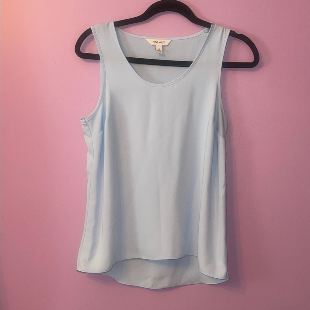 Nine West Silver Sleeveless Tank Top